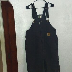 Vintage Berne Canvas Bib Coveralls Quilted Insulated Workwear L